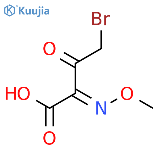 (2Z)-4-Bromo-2-(methoxyimino)-3-oxobutanoic Acid structure