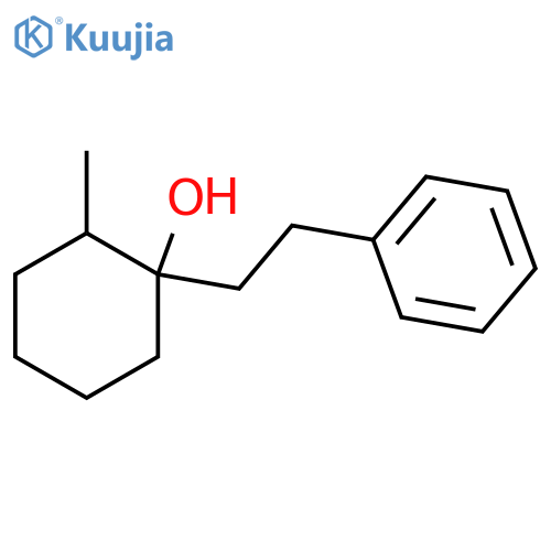 Cyclohexanol, 2-methyl-1-(2-phenylethyl)- structure