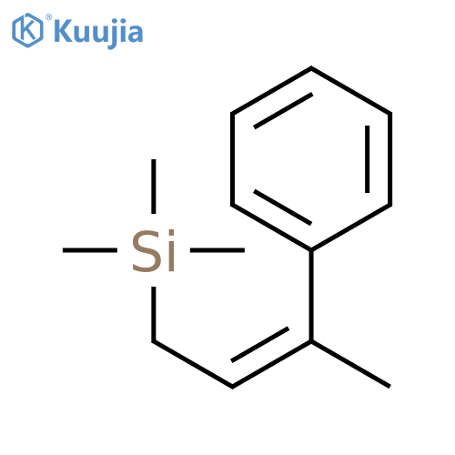 (E)-Trimethyl(3-phenylbut-2-en-1-yl)silane structure
