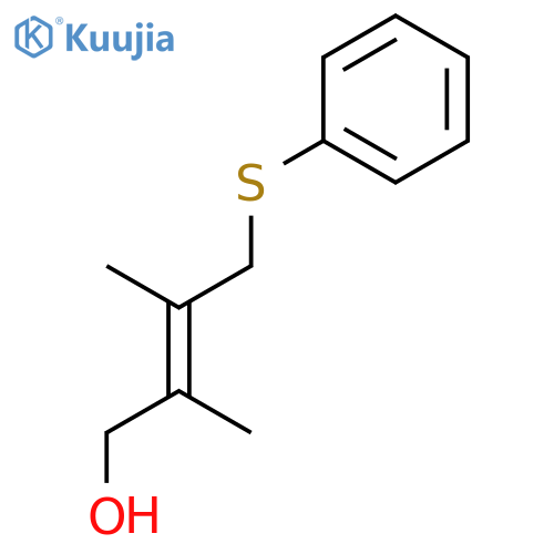 2-BUTEN-1-OL, 2,3-DIMETHYL-4-(PHENYLTHIO)-, (E)- structure