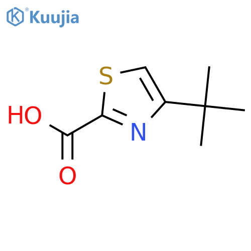 4-tert-butyl-1,3-thiazole-2-carboxylic acid structure
