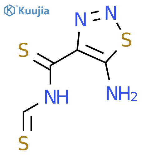 5-amino-N-thioformyl-1,2,3-thiadiazole-4-carbothioamide structure