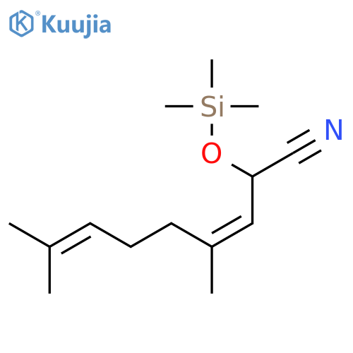 3,7-NONADIENENITRILE, 4,8-DIMETHYL-2-[(TRIMETHYLSILYL)OXY]-, (3Z)- structure