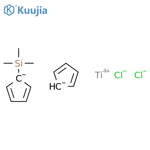 titanium(4+) dichloride cyclopenta-2,4-dienide 1-(trimethylsilyl)cyclopenta-2,4-dienide structure