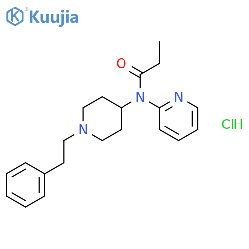 N-[1-(2-phenylethyl)piperidin-4-yl]-N-pyridin-2-ylpropanamide hydrochloride structure