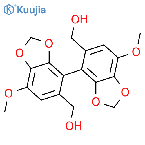 7,7'-Dimethoxy4,4'-bi-1,3-benzodioxole-5,5'-dimethanol structure