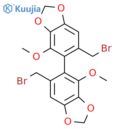 5,5'-BI-1,3-BENZODIOXOLE, 6,6'-BIS(BROMOMETHYL)-4,4'-DIMETHOXY- structure