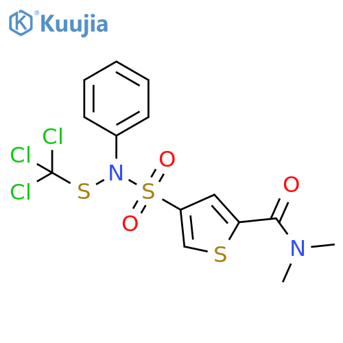 2-Thiophenecarboxamide,N,N-dimethyl-4-[[phenyl[(trichloromethyl)thio]amino]sulfonyl]- structure
