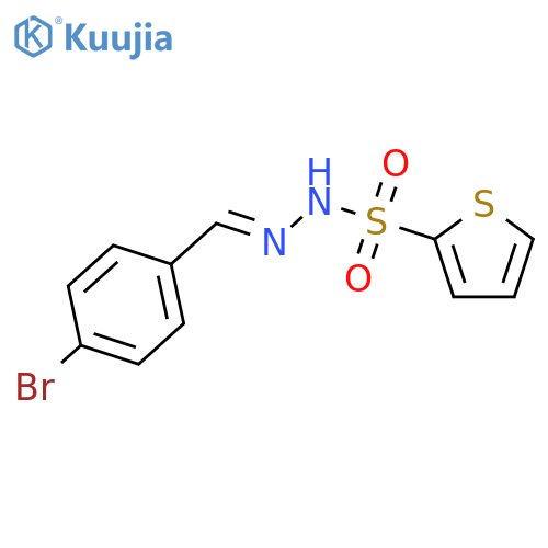 2-Thiophenesulfonic acid, [(4-bromophenyl)methylene]hydrazide structure