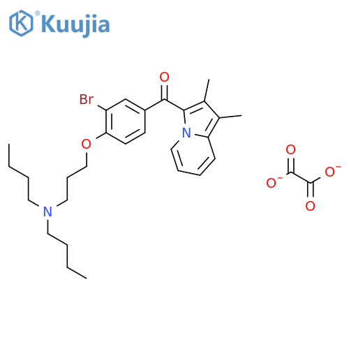 Methanone,[3-bromo-4-[3-(dibutylamino)propoxy]phenyl](1,2-dimethyl-3-indolizinyl)-, ethanedioate (1:1) structure