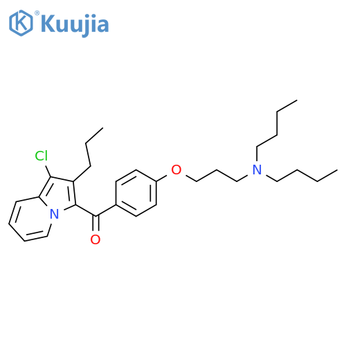 Methanone, (1-chloro-2-propyl-3-indolizinyl)[4-[3-(dibutylamino)propoxy]phenyl]- structure