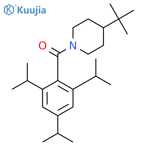 Piperidine, 4-(1,1-dimethylethyl)-1-[2,4,6-tris(1-methylethyl)benzoyl]- structure