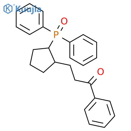 1-PROPANONE, 3-[2-(DIPHENYLPHOSPHINYL)CYCLOPENTYL]-1-PHENYL- structure