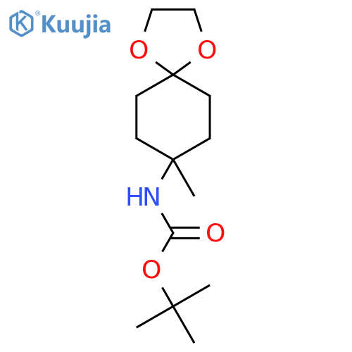 tert-butyl N-(8-methyl-1,4-dioxaspiro[4.5]decan-8-yl)carbamate structure