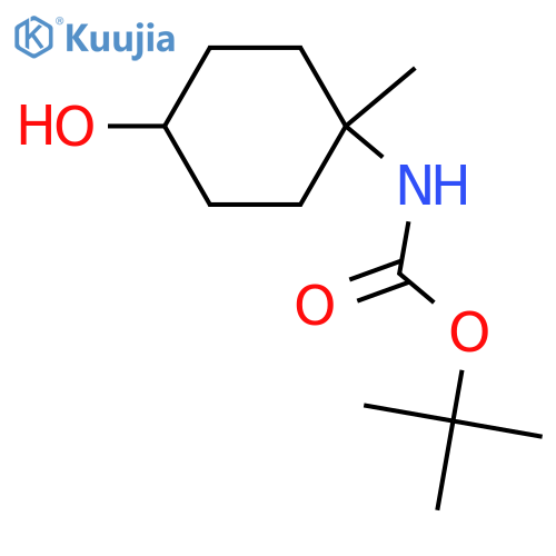 tert-butyl N-(4-hydroxy-1-methyl-cyclohexyl)carbamate structure