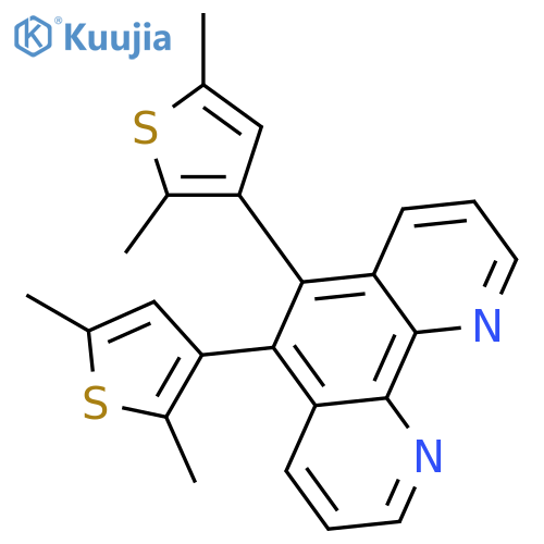 1,10-Phenanthroline, 5,6-bis(2,5-dimethyl-3-thienyl)- structure
