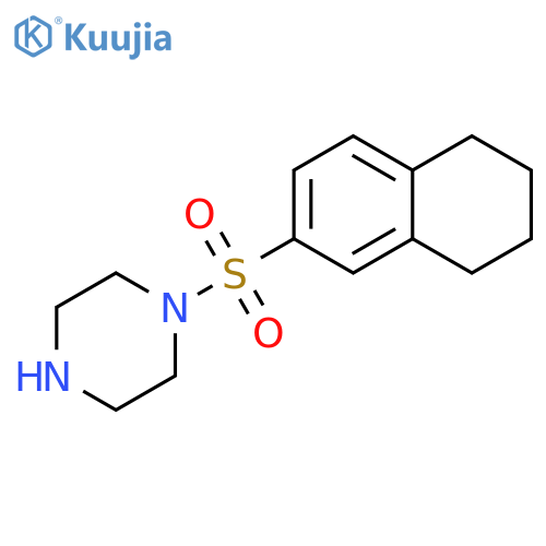 1-(5,6,7,8-tetrahydronaphthalene-2-sulfonyl)piperazine structure