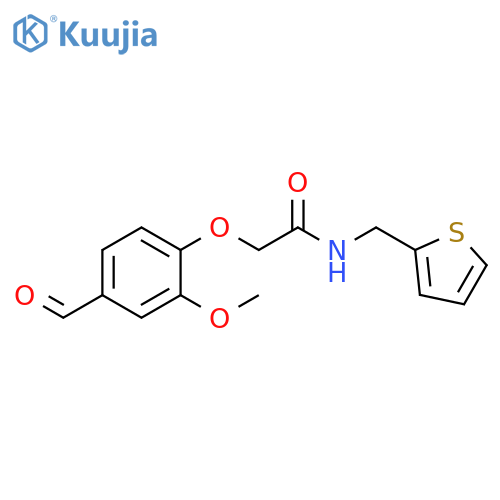 2-(4-Formyl-2-methoxyphenoxy)-N-(2-thienylmethyl)acetamide structure