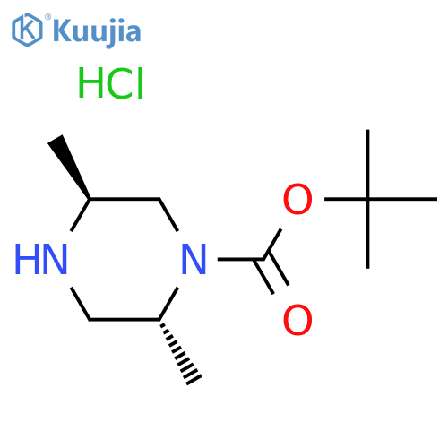 tert-butyl trans-2,5-dimethylpiperazine-1-carboxylate hydrochloride structure