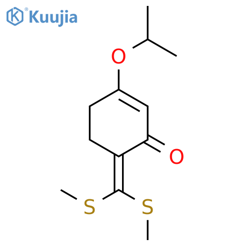 6-[Bis(methylsulfanyl)methylidene]-3-[(propan-2-yl)oxy]cyclohex-2-en-1-one structure