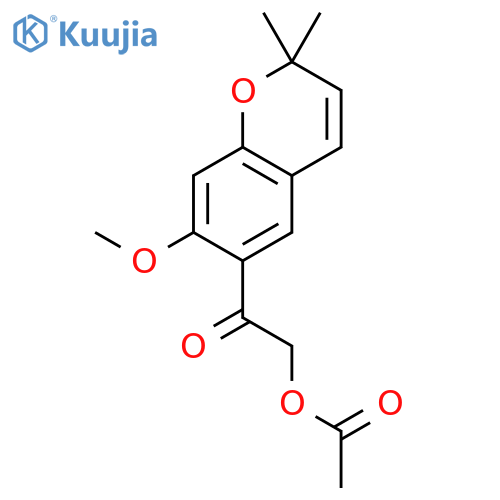 Ethanone,2-(acetyloxy)-1-(7-methoxy-2,2-dimethyl-2H-1-benzopyran-6-yl)- structure