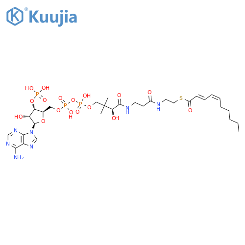 Coenzyme A, S-(2E,4Z)-2,4-decadienoate structure
