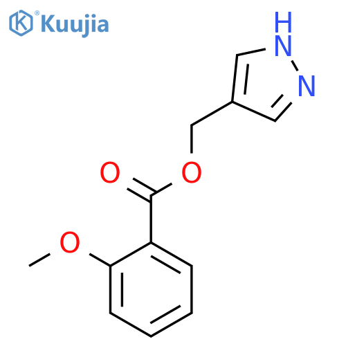 BENZOIC ACID, 2-METHOXY-, 1H-PYRAZOL-4-YLMETHYL ESTER structure
