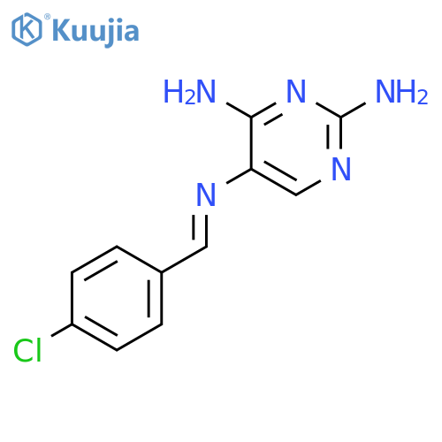 2,4,5-PYRIMIDINETRIAMINE, N5-[(4-CHLOROPHENYL)METHYLENE]- structure