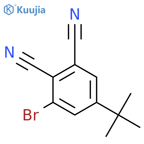 1,2-Benzenedicarbonitrile, 3-bromo-5-(1,1-dimethylethyl)- structure