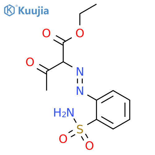 Butanoic acid, 2-[[2-(aminosulfonyl)phenyl]azo]-3-oxo-, ethyl ester structure