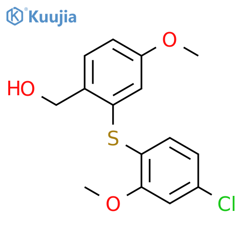 BENZENEMETHANOL, 2-[(4-CHLORO-2-METHOXYPHENYL)THIO]-4-METHOXY- structure