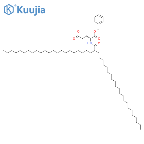D-Glutamic acid, N-(2-docosyl-1-oxotetracosyl)-, 1-(phenylmethyl) ester structure