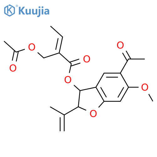 5-Acetyl-2,3-dihydro-3,6-dihydroxy-2-isopropenylbenzofuran; (2S,3R)-form, 6-Me ether, 3-O-[2-(acetoxymethyl)-2-butenoyl](Z-) structure