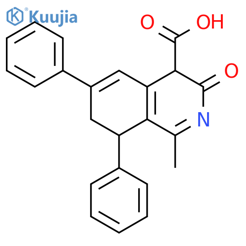 4-Isoquinolinecarboxylic acid,3,4,7,8-tetrahydro-1-methyl-3-oxo-6,8-diphenyl- structure