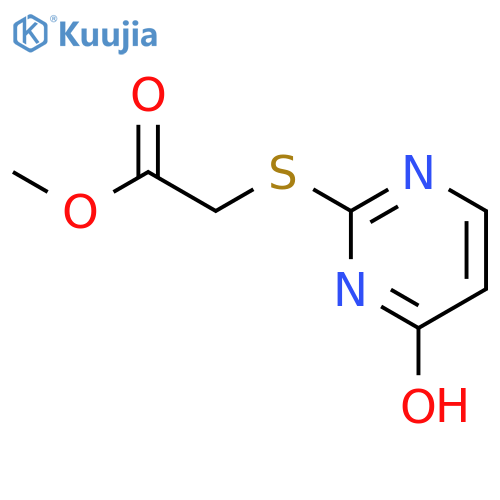 methyl 2-(4-hydroxypyrimidin-2-yl)sulfanylacetate structure