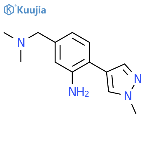 Benzenemethanamine,3-amino-N,N-dimethyl-4-(1-methyl-1H-pyrazol-4-yl)- structure