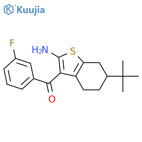 6-tert-butyl-3-(3-fluorobenzoyl)-4,5,6,7-tetrahydro-1-benzothiophen-2-amine structure