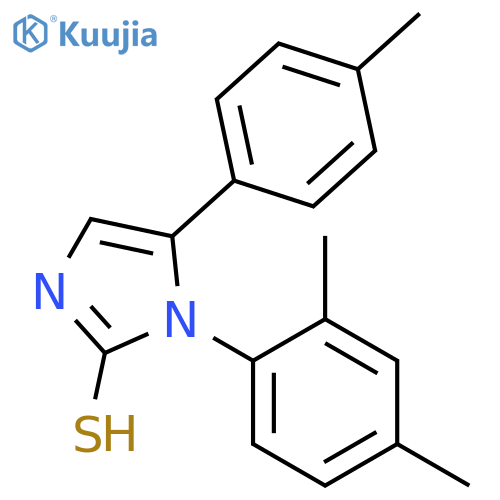1-(2,4-dimethylphenyl)-5-(4-methylphenyl)-1H-imidazole-2-thiol structure