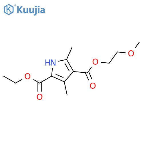 2-ethyl 4-(2-methoxyethyl) 3,5-dimethyl-1H-pyrrole-2,4-dicarboxylate structure