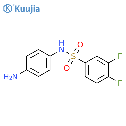 N-(4-aminophenyl)-3,4-difluorobenzene-1-sulfonamide structure