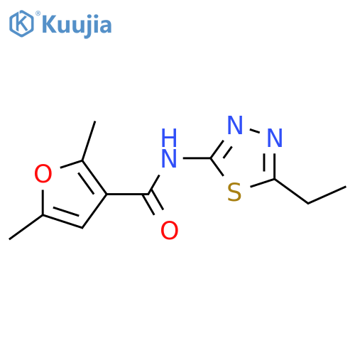 N-(5-ethyl-1,3,4-thiadiazol-2-yl)-2,5-dimethylfuran-3-carboxamide structure