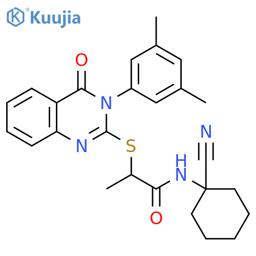 N-(1-Cyanocyclohexyl)-2-[[3-(3,5-dimethylphenyl)-3,4-dihydro-4-oxo-2-quinazolinyl]thio]propanamide structure