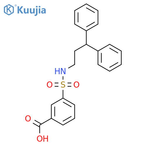3-(3,3-diphenylpropyl)sulfamoylbenzoic acid structure