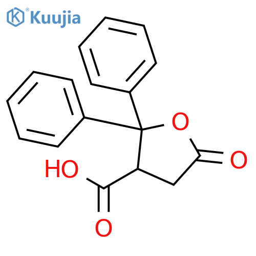 3-Furancarboxylic acid, tetrahydro-5-oxo-2,2-diphenyl- structure