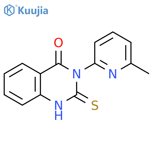 3-(6-methylpyridin-2-yl)-2-sulfanyl-3,4-dihydroquinazolin-4-one structure