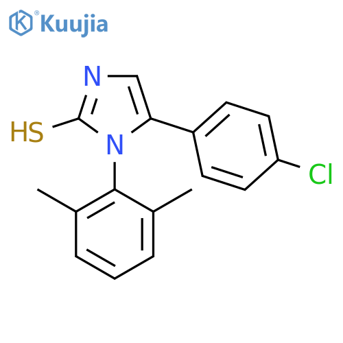5-(4-chlorophenyl)-1-(2,6-dimethylphenyl)-1H-imidazole-2-thiol structure