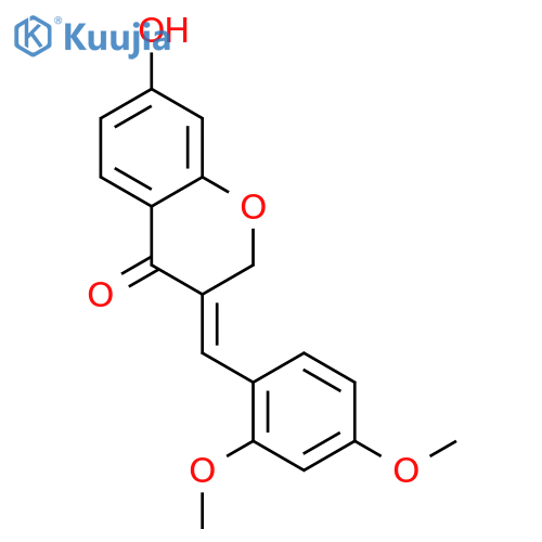 (E)-7-hydroxy-3-(2',4'-dimethoxybenzylidene)chroman-4-one structure
