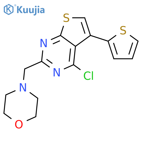 4-{4-chloro-5-(thiophen-2-yl)thieno2,3-dpyrimidin-2-ylmethyl}morpholine structure