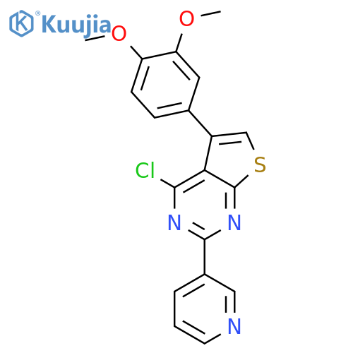 4-chloro-5-(3,4-dimethoxyphenyl)-2-pyridin-3-ylthieno[2,3-d]pyrimidine structure