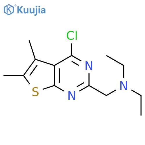 ({4-Chloro-5,6-dimethylthieno2,3-dpyrimidin-2-yl}methyl)diethylamine structure